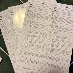 Bundle of nursing patient report sheets rekmed